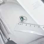 Серебряное кольцо Tiva с топазом Лондон Блю 1.658ct, вес изделия 2,94 гр (2174721) 17.5 размер