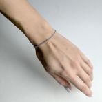 Серебряный браслет Tiva с фианитами, вес изделия 3,13 гр (2176541) adjustable размер