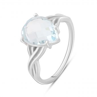 Серебряное кольцо Tiva с натуральным топазом 8.05ct, вес изделия 2,91 гр (2074984) 17.5 размер