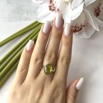 Серебряное кольцо Tiva с хризолітом 6.025ct, вес изделия 3,72 гр (2150343) 17.5 размер