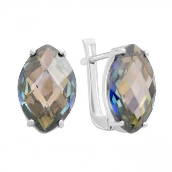 Серебряные серьги Tiva с мистик топазом 17.05ct (2150800)