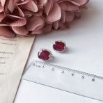 Серебряные серьги Tiva с натуральным рубином 15.515ct (2153108)