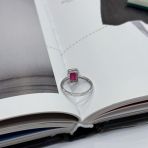 Серебряное кольцо Tiva с натуральным рубином 2.478ct, вес изделия 2,58 гр (2159520) 17.5 размер