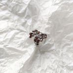 Серебряное кольцо Tiva с натуральным гранатом 4.212ct, вес изделия 6,2 гр (2166337) 18.5 размер