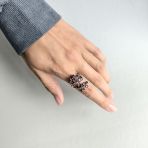 Серебряное кольцо Tiva с натуральным гранатом 4.212ct, вес изделия 6,2 гр (2166337) 18.5 размер