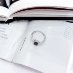 Серебряное кольцо Tiva с натуральным сапфиром 1.863ct, вес изделия 2,74 гр (2168690) 17 размер