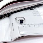 Серебряное кольцо Tiva с натуральным сапфиром 1.863ct, вес изделия 2,74 гр (2168690) 17 размер