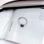 Серебряное кольцо Tiva с натуральным сапфиром 1.6ct, вес изделия 2,14 гр (2168799) 18 размер