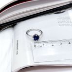 Серебряное кольцо Tiva с натуральным сапфиром 1.6ct, вес изделия 2,14 гр (2168799) 18 размер