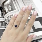 Серебряное кольцо Tiva с натуральным сапфиром 1.6ct, вес изделия 2,14 гр (2168799) 18 размер