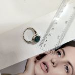 Серебряное кольцо Tiva с топазом Лондон Блю 5.043ct, фианитами, вес изделия 4,81 гр (2174134) 17.5 размер