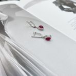 Серебряные серьги Tiva с натуральным рубином 4.292ct (2159599)