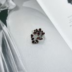 Серебряное кольцо Tiva с натуральным гранатом 4.46ct, вес изделия 4,36 гр (2171539) 18 размер