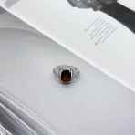 Серебряное кольцо Tiva с натуральным гранатом 4.08ct, вес изделия 3,39 гр (2171577) 17 размер