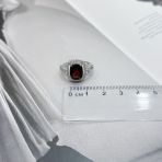 Серебряное кольцо Tiva с натуральным гранатом 4.08ct, вес изделия 3,39 гр (2171577) 17 размер