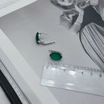 Серебряные серьги Tiva с натуральным агатом 9.69ct (2173649)