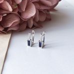 Серебряные серьги Tiva с натуральным сапфиром 1.32ct (2157663)