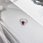 Серебряное кольцо Tiva с натуральным рубином 2.192ct, вес изделия 2,5 гр (2159582) 17.5 размер