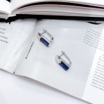 Серебряные серьги Tiva с натуральным сапфиром 6.46ct (2162537)