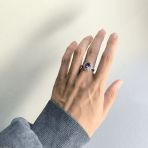 Серебряное кольцо Tiva с натуральным аметистом 2.627ct, вес изделия 3,41 гр (2163312) 17 размер