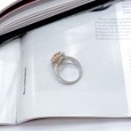 Серебряное кольцо Tiva с Натуральным золотим кварцем 2.937ct, фианитами, вес изделия 3,74 гр (2163350) 17.5 размер