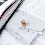 Серебряное кольцо Tiva с Натуральным золотим кварцем 1.787ct, вес изделия 2,6 гр (2165743) 17 размер