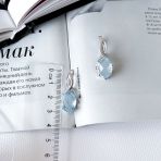 Серебряные серьги Tiva с натуральным топазом 12.97ct (2165965)