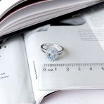 Серебряное кольцо Tiva с натуральным топазом 3.505ct, вес изделия 3,23 гр (2167761) 18 размер