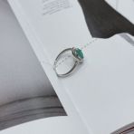 Серебряное кольцо Tiva с натуральным изумрудом 1.575ct, вес изделия 3,23 гр (2172529) 18 размер