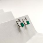 Серебряные серьги Tiva с натуральным агатом 3ct (2174103)