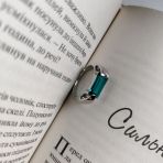 Серебряное кольцо Tiva с изумрудом nano 2.225ct, вес изделия 5,54 гр (2174219) 18.5 размер