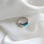 Серебряное кольцо Tiva с изумрудом nano 2.225ct, вес изделия 5,54 гр (2174219) 18.5 размер