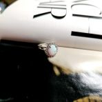 Серебряное кольцо Tiva с опалом 1.318ct, фианитами, вес изделия 3,15 гр (2174318) 17.5 размер