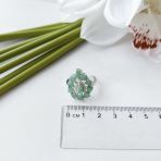 Серебряное кольцо Tiva с натуральным изумрудом 3.058ct, фианитами, вес изделия 4,01 гр (2152880) 18 размер