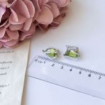 Серебряные серьги Tiva с хризолітом 9.628ct (2157373)