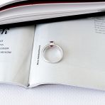 Серебряное кольцо Tiva с натуральным рубином 0.932ct, фианитами, вес изделия 2,37 гр (2165101) 17 размер