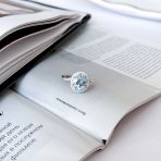 Серебряное кольцо Tiva с натуральным топазом 3.643ct, вес изделия 3,61 гр (2165910) 17 размер