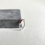 Серебряное кольцо Tiva с натуральным гранатом 1.63ct, вес изделия 2,38 гр (2166313) 17.5 размер