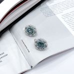 Серебряные серьги Tiva с топазом Лондон Блю 7.104ct (2167693)