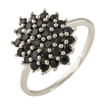 Серебряное кольцо Tiva с натуральным сапфиром 1.44ct, вес изделия 3,3 гр (1239216) 17 размер