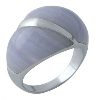 Серебряное кольцо Tiva с натуральным агатом, вес изделия 7,82 гр (1974346) 19 размер