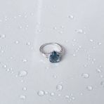Серебряное кольцо Tiva с топазом Лондон Блю 2.863ct, вес изделия 2,73 гр (1988480) 18 размер