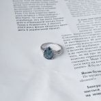 Серебряное кольцо Tiva с топазом Лондон Блю 2.863ct, вес изделия 2,73 гр (1988480) 18 размер