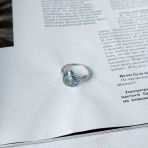 Серебряное кольцо Tiva с мистик топазом 3.033ct, вес изделия 2,57 гр (1990230) 18 размер