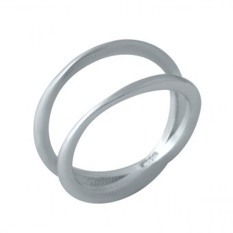 Серебряное кольцо Tiva с без камней, вес изделия 1,72 гр (1998649) 16.5 размер