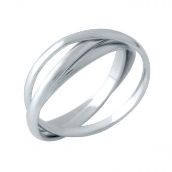 Серебряное кольцо Tiva с без камней, вес изделия 2,37 гр (1998656) 18 размер