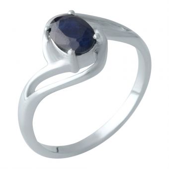 Серебряное кольцо Tiva с натуральным сапфиром 1.055ct, вес изделия 2,2 гр (2000495) 18 размер