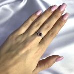 Серебряное кольцо Tiva с натуральным рубином 1.05ct, вес изделия 1,64 гр (2021513) 17.5 размер