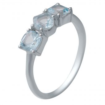 Серебряное кольцо Tiva с натуральным топазом 2.133ct, вес изделия 2,29 гр (2030676) 17.5 размер