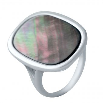 Серебряное кольцо Tiva с натуральным перламутром 4.078ct, вес изделия 6,58 гр (2041863) 17 размер